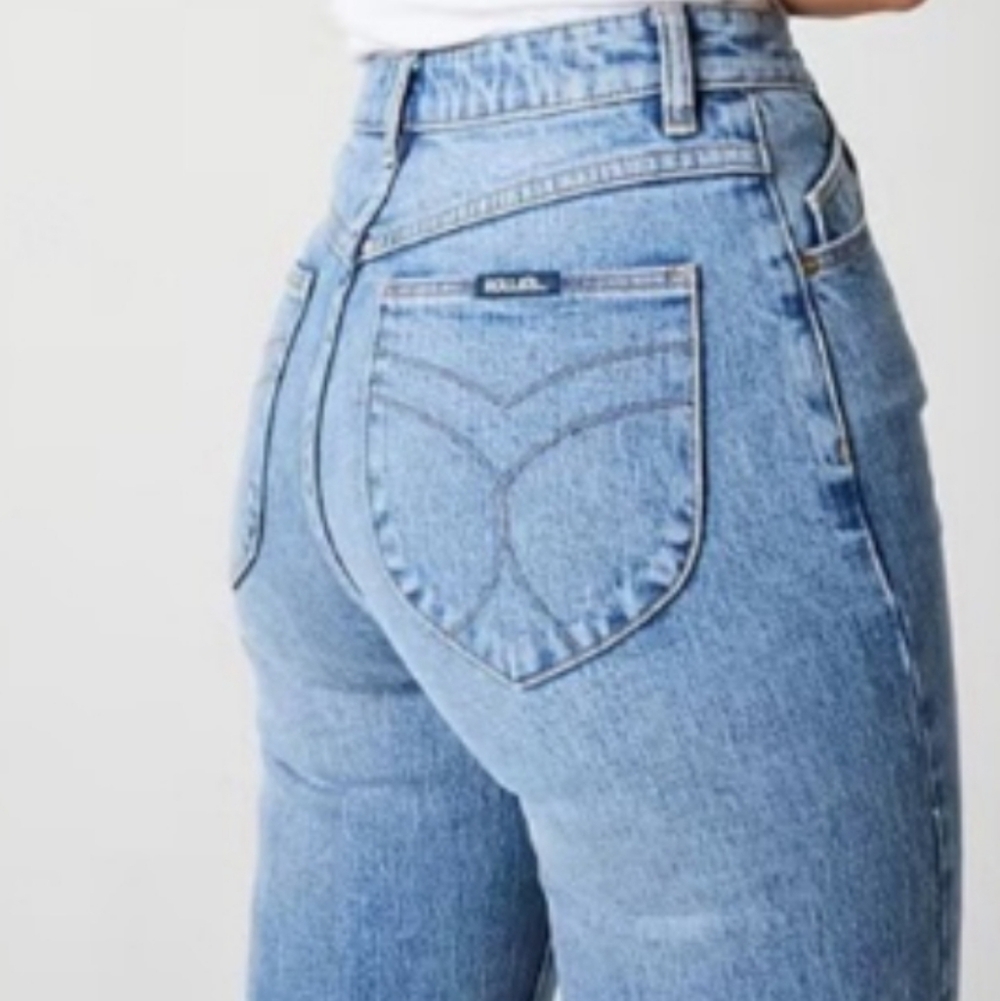 SALE  ROLLAS Classic Blue Mid Wash High-Waisted Women Jeans